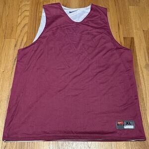 Nike Team Basketball Adult Jersey Reversible Blank Maroon/White Mens Tank Top XL